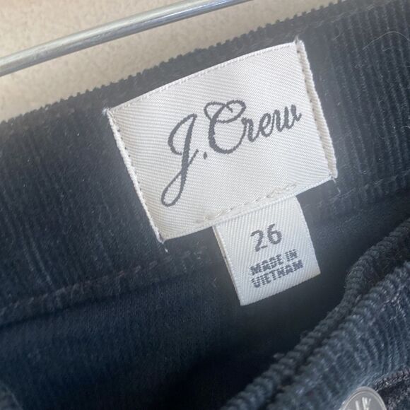 J. Crew Black 9” Vintage Straight Corduroy Pants 26 - Picture 4 of 6